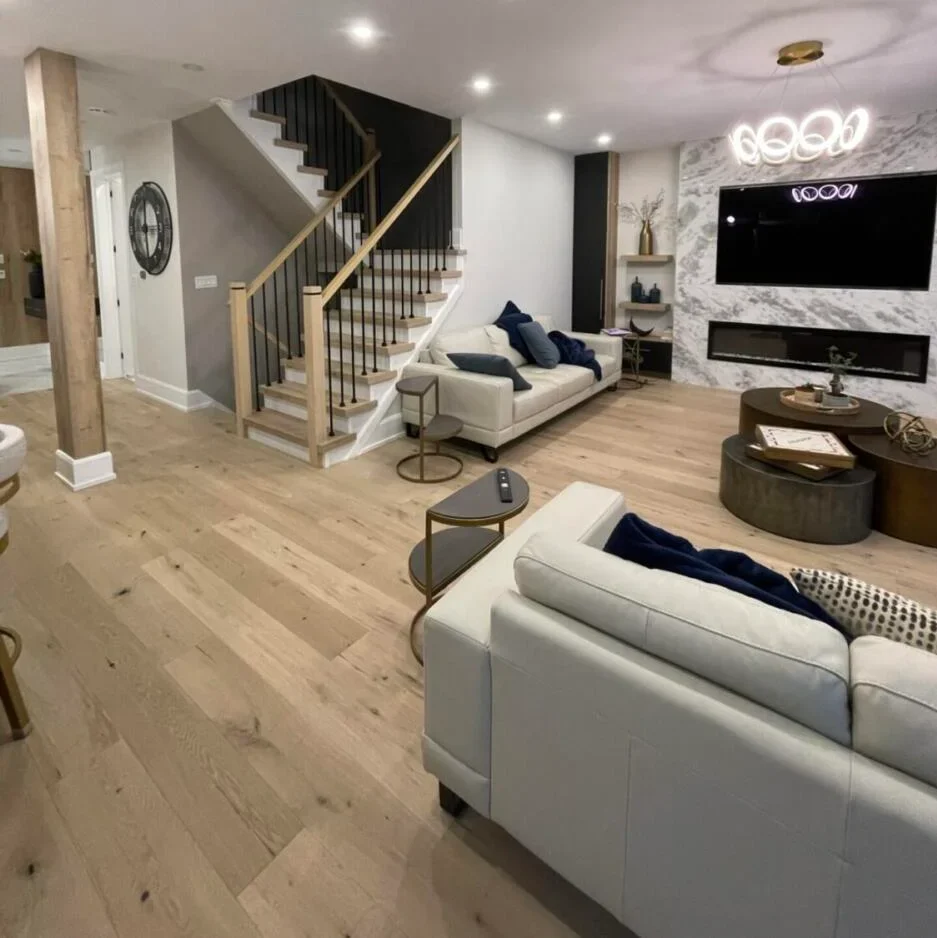 Full home living room renovation in Hamilton by Elite Building & Construction